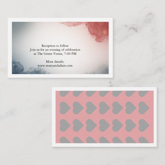 Gray and Rose Outer Space Enclosure Card Begleitkarte (Vorne/Hinten)