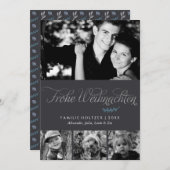 Gray and Silver Frohe Weihnachten Foto (Vorne/Hinten)