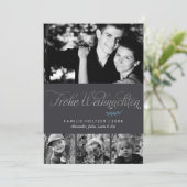 Gray and Silver Frohe Weihnachten Foto (Stehend Vorderseite)