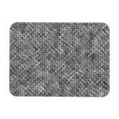 Gray and Tan Fabric Magnet (Horizontal)