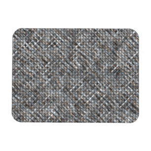 Gray and Tan Fabric Magnet