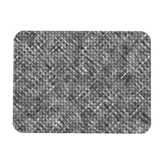 Gray and Tan Fabric Magnet (Horizontal)