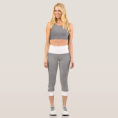Gray and white herringbone pattern leggings  (Vorderseite)