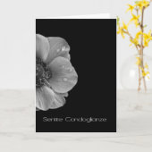 Gray Anemone Symapthy card italian Karte (Gelbe Blume)