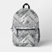 Gray Angled Cellos Bedruckter Rucksack (Vorderseite)