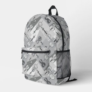Gray Angled Cellos Bedruckter Rucksack