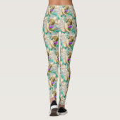 Gray Aqua Cherubs Leggings (Rückseite)