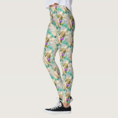 Gray Aqua Cherubs Leggings (Links)