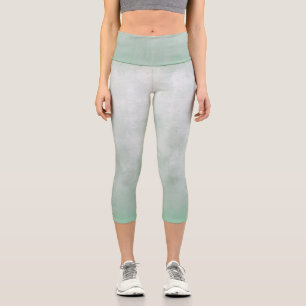 Gray Aqua geen rustikal Capri Leggings