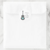 Gray/Aqua Guitar Heart Stickers (Tasche)