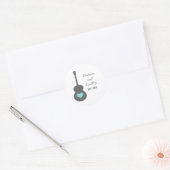 Gray/Aqua Guitar Heart Stickers (Umschlag)