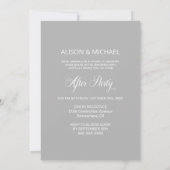 Gray Arch Custom Foto Hochzeitsempfang Einladung (Rückseite)
