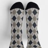Gray Argyle Socken (Oben)