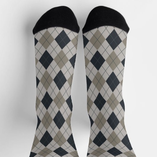 Gray Argyle Socken (Oben)