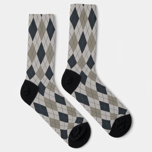 Gray Argyle  Socken (Rechts)