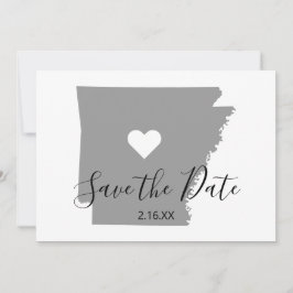 Gray Arkansas Map Form Save The Date