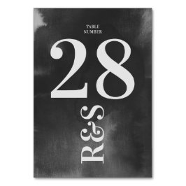 Gray Art Big Monogram Modern Bold Simple Wedding Tischnummer