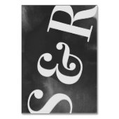 Gray Art Big Monogram Modern Bold Simple Wedding Tischnummer (Rückseite)