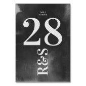 Gray Art Big Monogram Modern Bold Simple Wedding Tischnummer (Vorderseite)