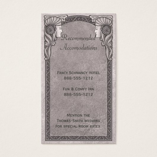 Gray Art Nouveau Wedding (Vorderseite)