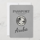 Gray Aruba Pass Einladung zur Hochzeit (Rückseite)