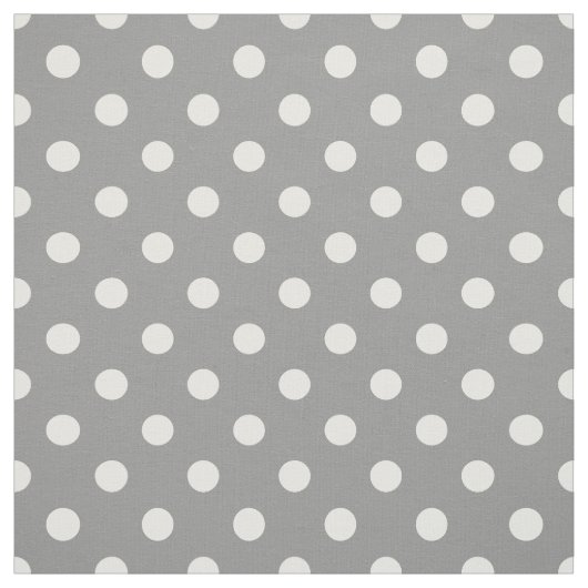 Gray Ash White Polka Dots Textile Stoff (Muster)