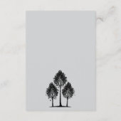 Gray Aspen Tree Wedding Begleitkarte (Rückseite)