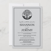 Gray Aspen Tree Wedding Einladung (Vorderseite)