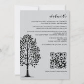 Gray Aspen Tree Wedding Einladung (Rückseite)