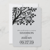 Gray Aspen Tree Wedding Save The Date (Vorderseite)