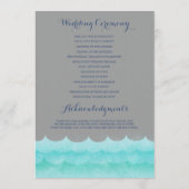 Gray at Sea Nautical Weddings Programme (Rückseite)