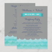 Gray at Sea Nautical Weddings Programme (Vorne/Hinten)