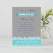 Gray at Sea Nautical Weddings Programme (Stehend Vorderseite)
