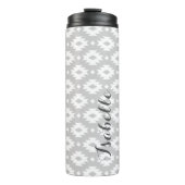 Gray Aztec Monogram Thermosbecher (Vorderseite)