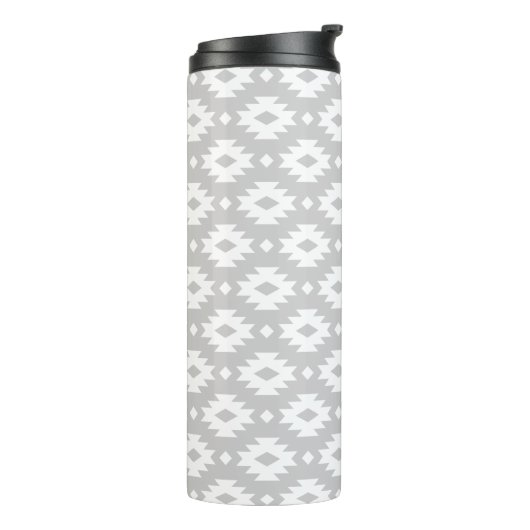 Gray Aztec Monogram Thermosbecher (Nach links gedreht)