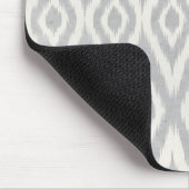 Gray Aztec Pastel Watercolor Ikat Soft Geometrie Mousepad (Ecke)