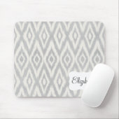 Gray Aztec Pastel Watercolor Ikat Soft Geometrie Mousepad (Mit Mouse)
