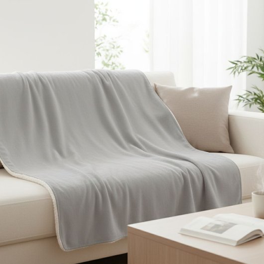 Gray Baby Blanket, Elegant and Modern Sherpadecke