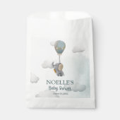 Gray Baby Elephant, Hot Air Ballon in Wolken Geschenktütchen (Vorderseite)