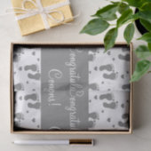 Gray Baby Footprints and Hearts Seidenpapier (Geschenk)