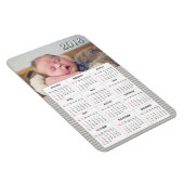 Gray Baby Foto 2018 Calendar Kühlschrank Magnet (Rechte Seite)