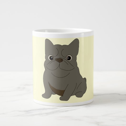 Gray Baby French Bulldog, Cream, Jumbo-Tasse (Vorderseite)