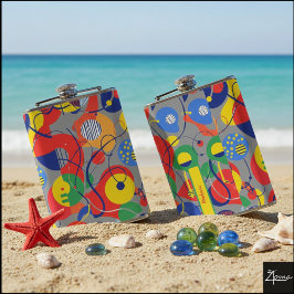 gray Background Primary Color Abstract Shapes Flachmann