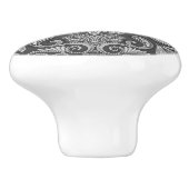 Gray Bandana Muster Country Keramik Pull Keramikknauf (Seitenansicht)