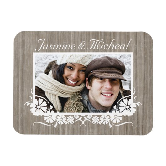 Gray Barnwood Custom Foto Flex Magnet (Horizontal)