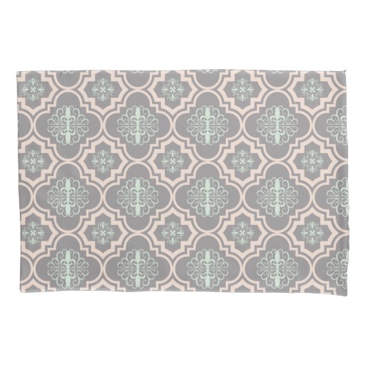 Gray Baroque Royal Damask Kissenbezug (Vorderseite)