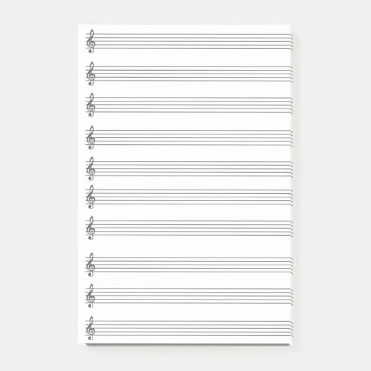 Gray Bars of Music Post-it Klebezettel (Vorderseite)