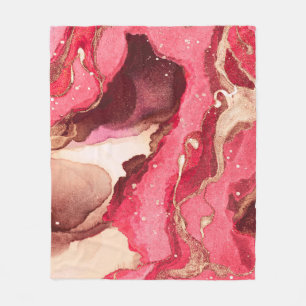 Gray Batik Illustration. Weiße Silky Textur. Rose Fleecedecke