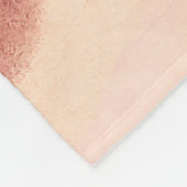 Gray Batik Illustration. Weiße Silky Textur. Rose Fleecedecke (Ecke)