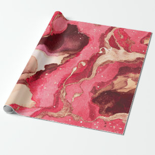Gray Batik Illustration. Weiße Silky Textur. Rose Geschenkpapier